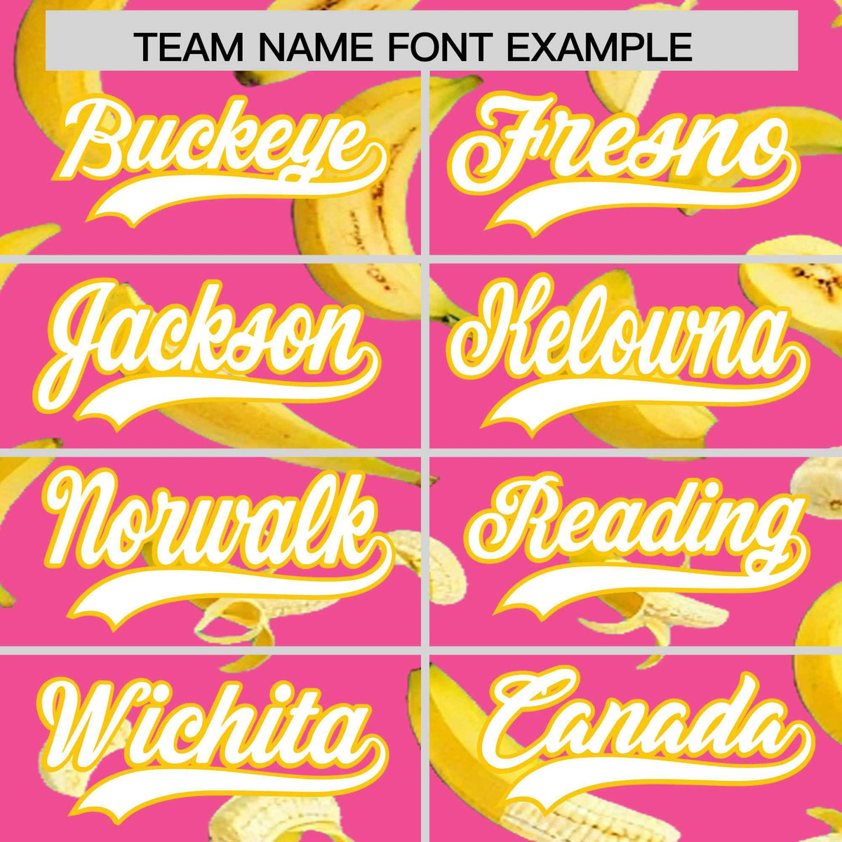 Custom Pink Banana Graffiti Pattern Fashion Authentic Baseball Jersey | Graffiti Pattern | Embroidery&amp;Dye-sublimation printing | KXKSHOP