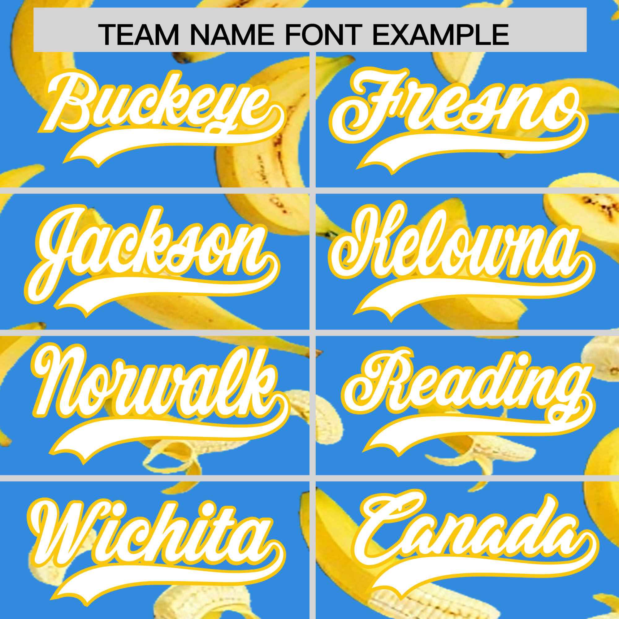 Custom Light Blue Banana Graffiti Pattern Fashion Authentic Baseball Jersey | Graffiti Pattern | Embroidery&Dye-sublimation printing | KXKSHOP