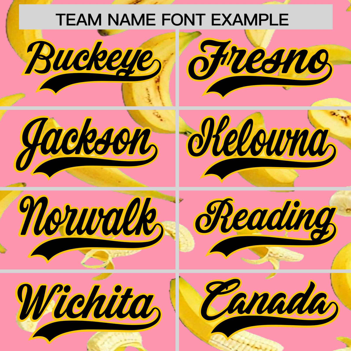 Custom Light Pink Banana Graffiti Pattern Fashion Authentic Baseball Jersey | Graffiti Pattern | Embroidery&amp;Dye-sublimation printing | KXKSHOP