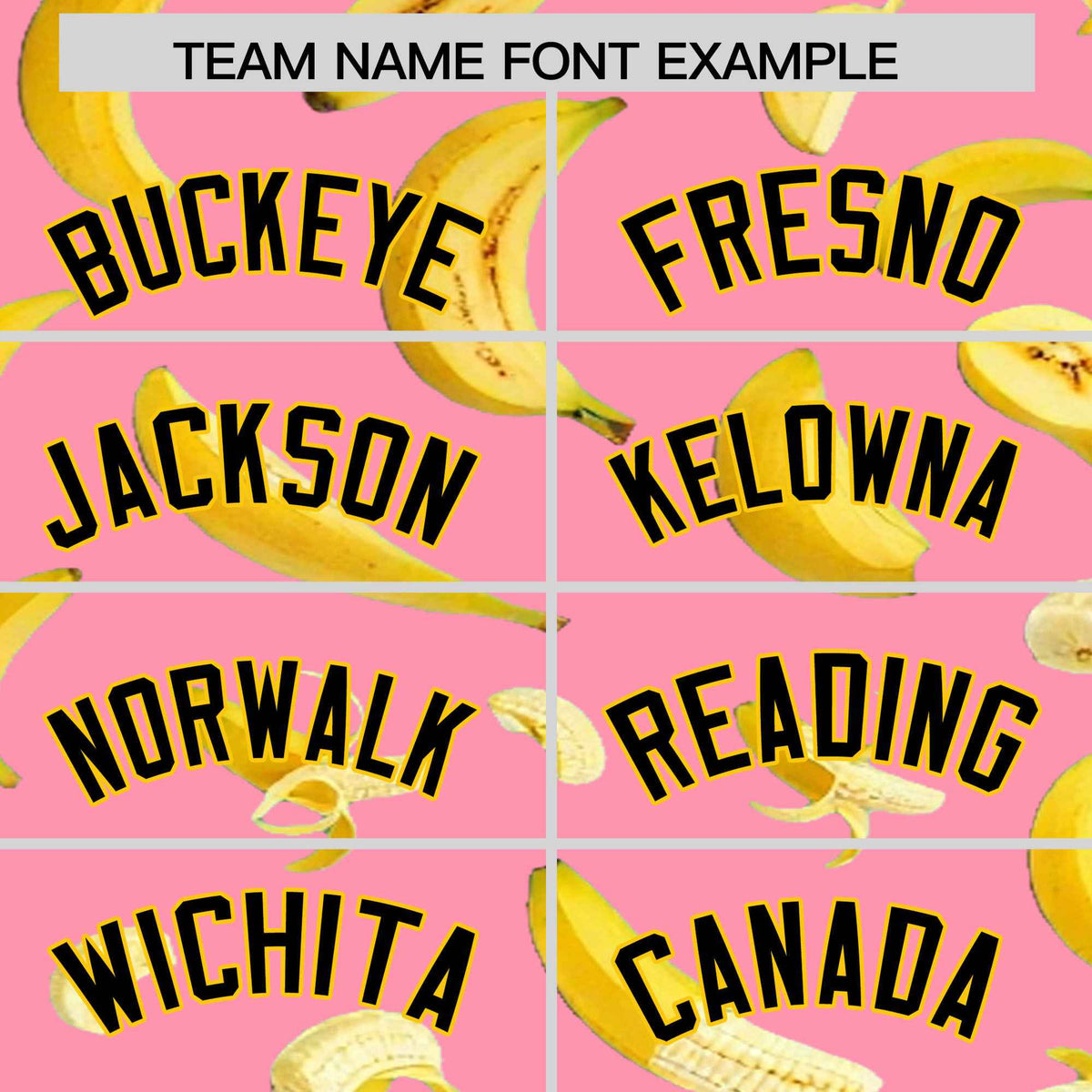 Custom Light Pink Banana Graffiti Pattern Fashion Authentic Baseball Jersey | Graffiti Pattern | Embroidery&amp;Dye-sublimation printing | KXKSHOP