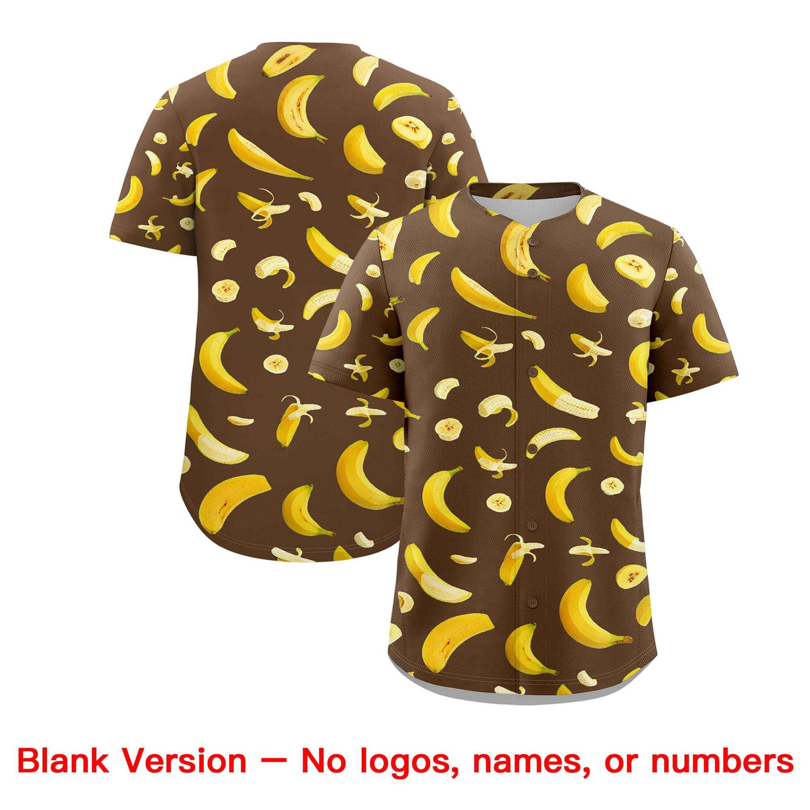 Custom Light Brown Banana Graffiti Pattern Fashion Authentic Baseball Jersey | Graffiti Pattern | Embroidery&Dye-sublimation printing | KXKSHOP