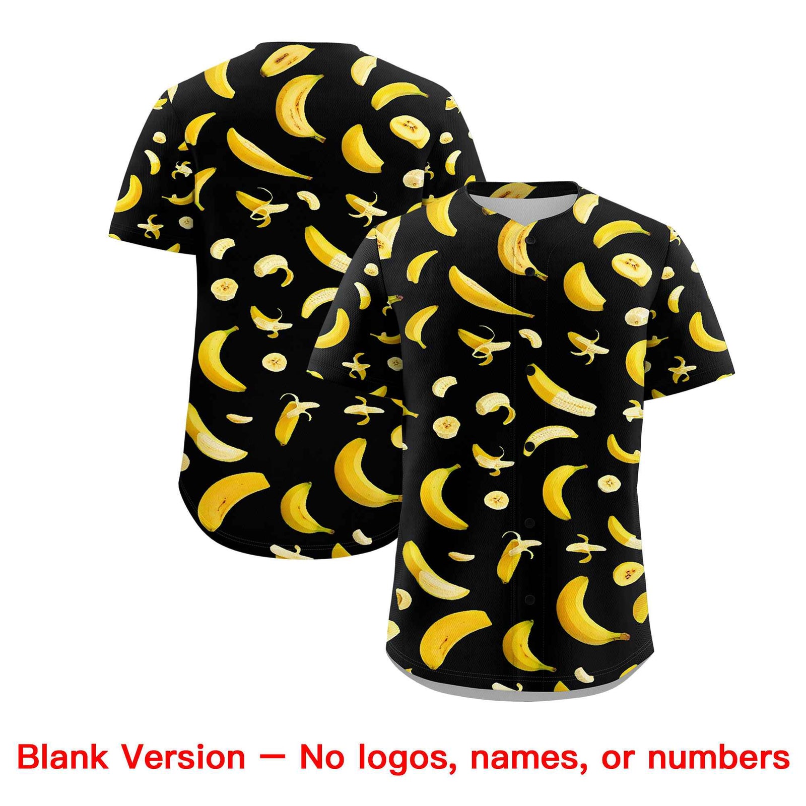 Custom Black Banana Graffiti Pattern Fashion Authentic Baseball Jersey | Graffiti Pattern | Embroidery&Dye-sublimation printing | KXKSHOP