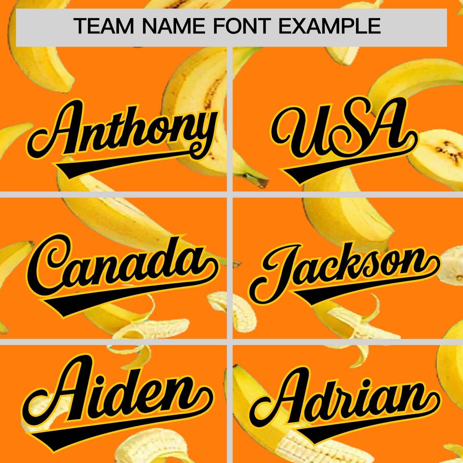 Custom Orange Banana Graffiti Pattern Fashion Authentic Baseball Jersey | Graffiti Pattern | Embroidery&Dye-sublimation printing | KXKSHOP