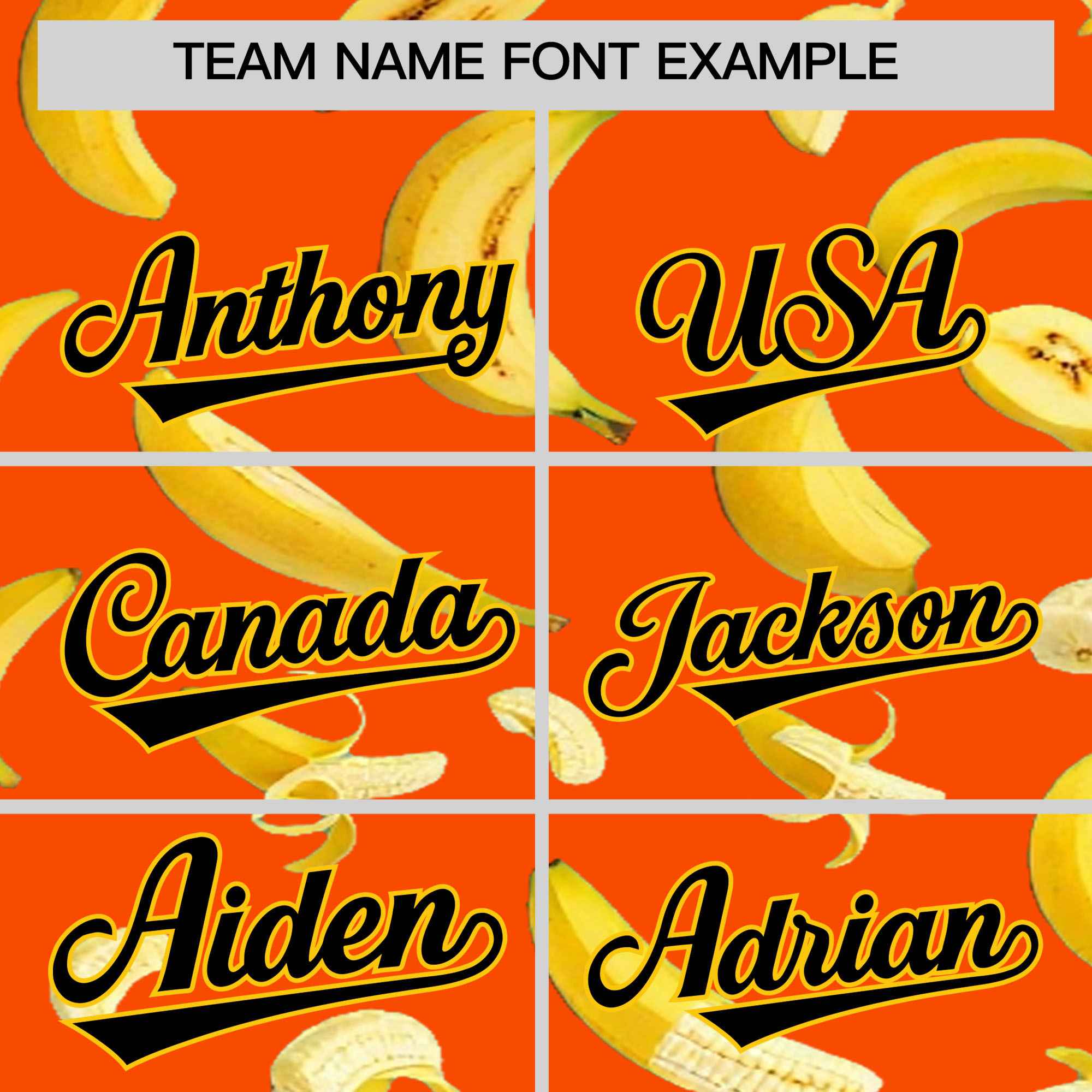 Custom Orange Banana Graffiti Pattern Fashion Authentic Baseball Jersey | Graffiti Pattern | Embroidery&Dye-sublimation printing | KXKSHOP