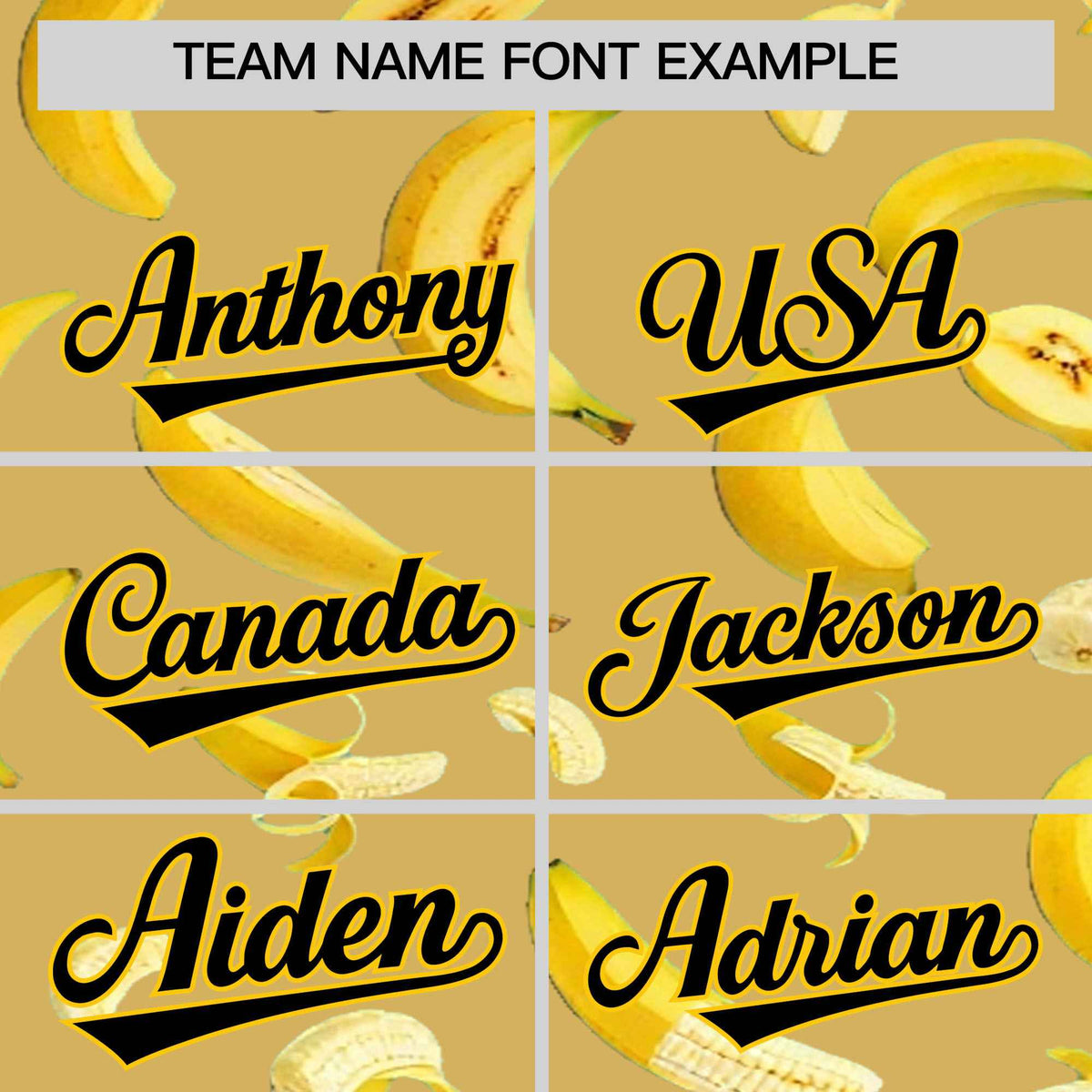 Custom Old Gold Banana Graffiti Pattern Fashion Authentic Baseball Jersey | Graffiti Pattern | Embroidery&amp;Dye-sublimation printing | KXKSHOP