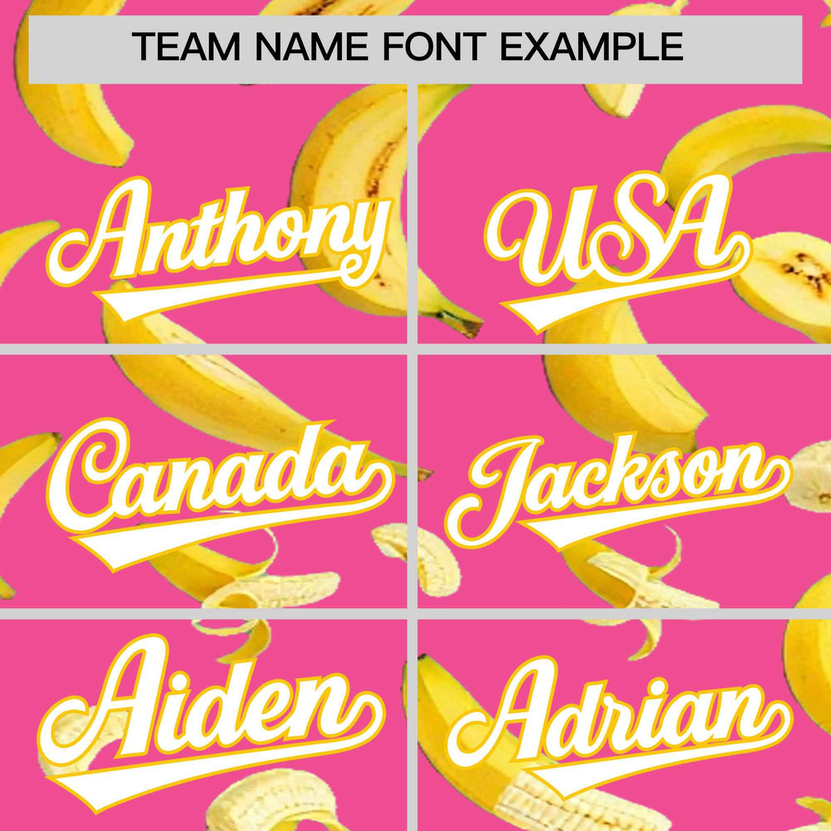 Custom Pink Banana Graffiti Pattern Fashion Authentic Baseball Jersey | Graffiti Pattern | Embroidery&amp;Dye-sublimation printing | KXKSHOP