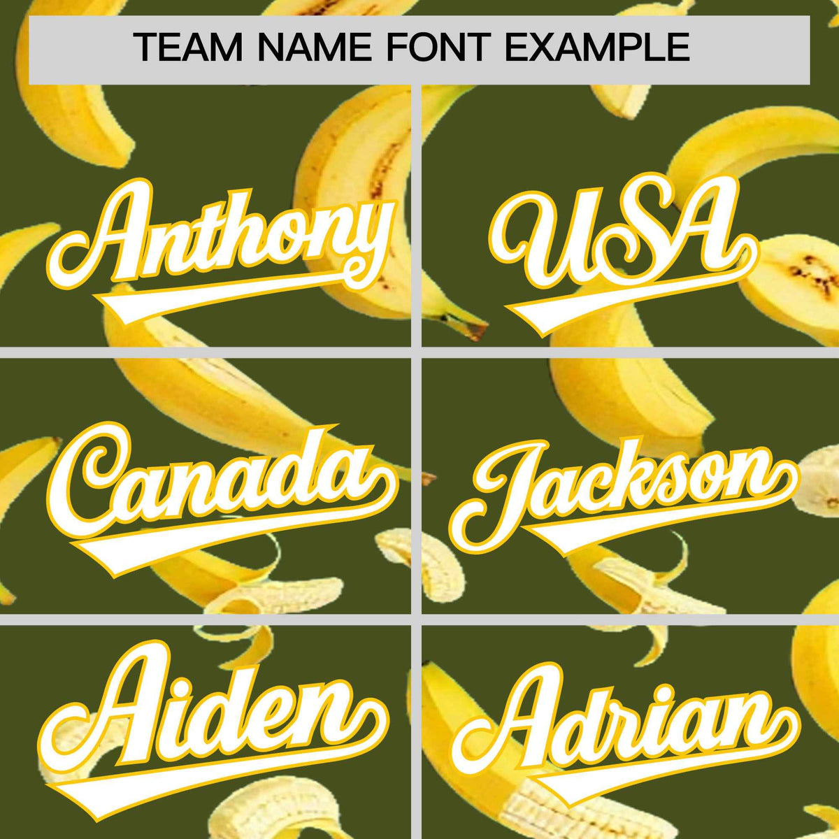 Custom Olive Banana Graffiti Pattern Fashion Authentic Baseball Jersey | Graffiti Pattern | Embroidery&amp;Dye-sublimation printing | KXKSHOP