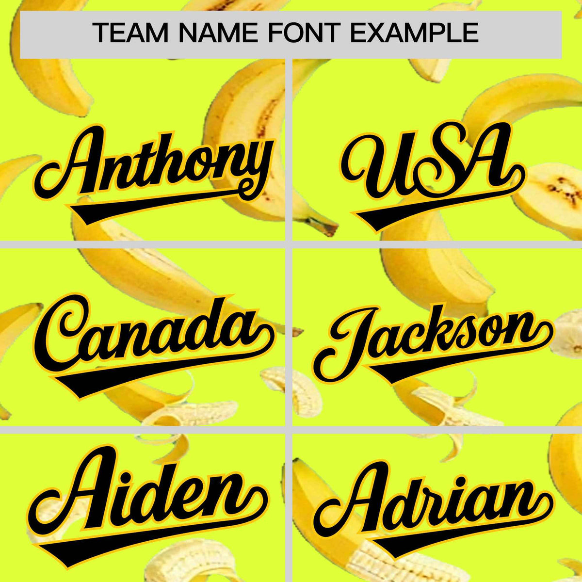 Custom Fluorescent Green Banana Graffiti Pattern Fashion Authentic Baseball Jersey | Graffiti Pattern | Embroidery&amp;Dye-sublimation printing | KXKSHOP