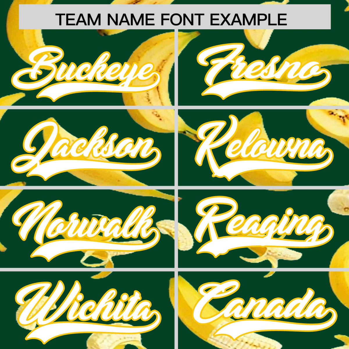Custom Green Banana Graffiti Pattern Fashion Authentic Baseball Jersey | Graffiti Pattern | Embroidery&amp;Dye-sublimation printing | KXKSHOP