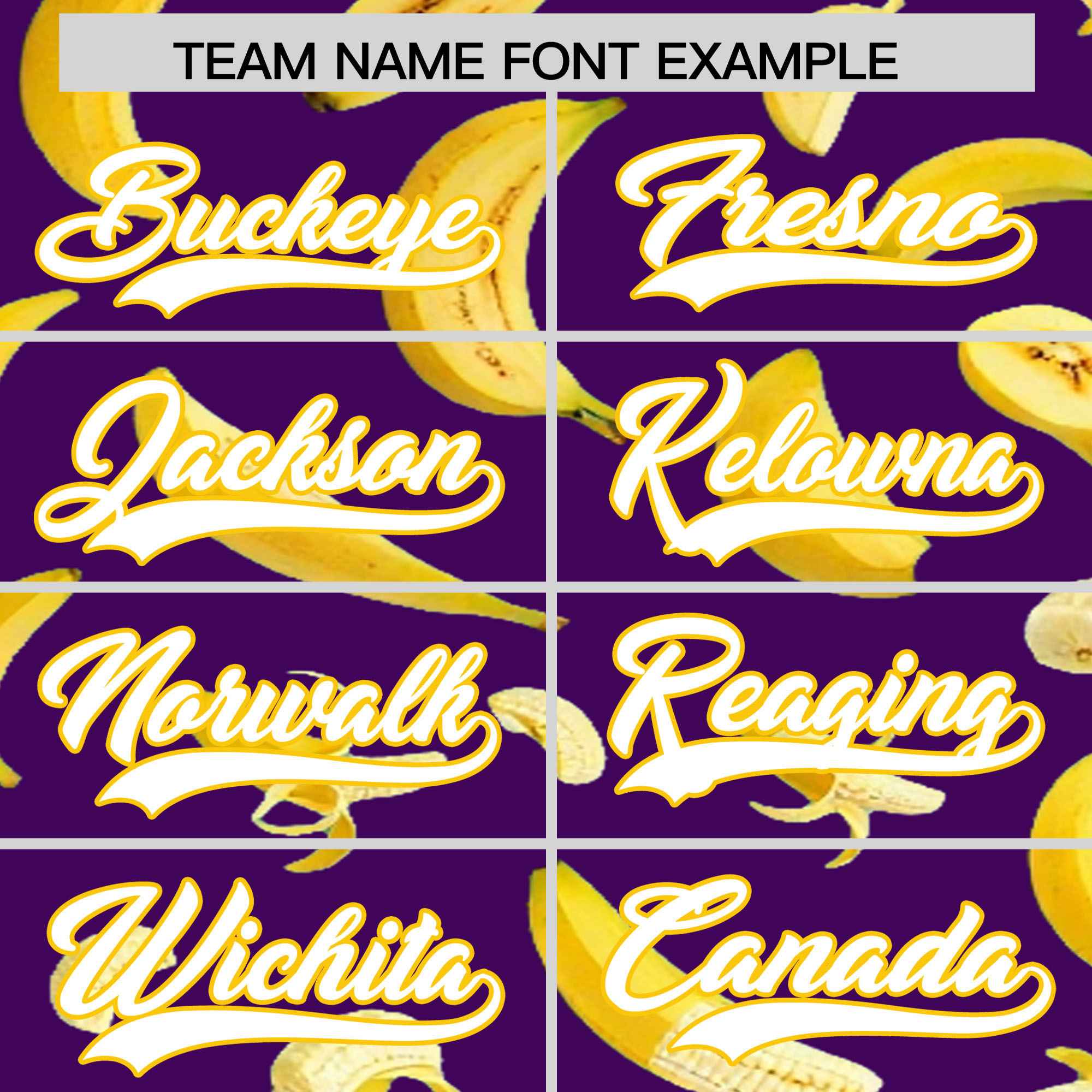 Custom Purple-02 Banana Graffiti Pattern Fashion Authentic Baseball Jersey | Graffiti Pattern | Embroidery&Dye-sublimation printing | KXKSHOP