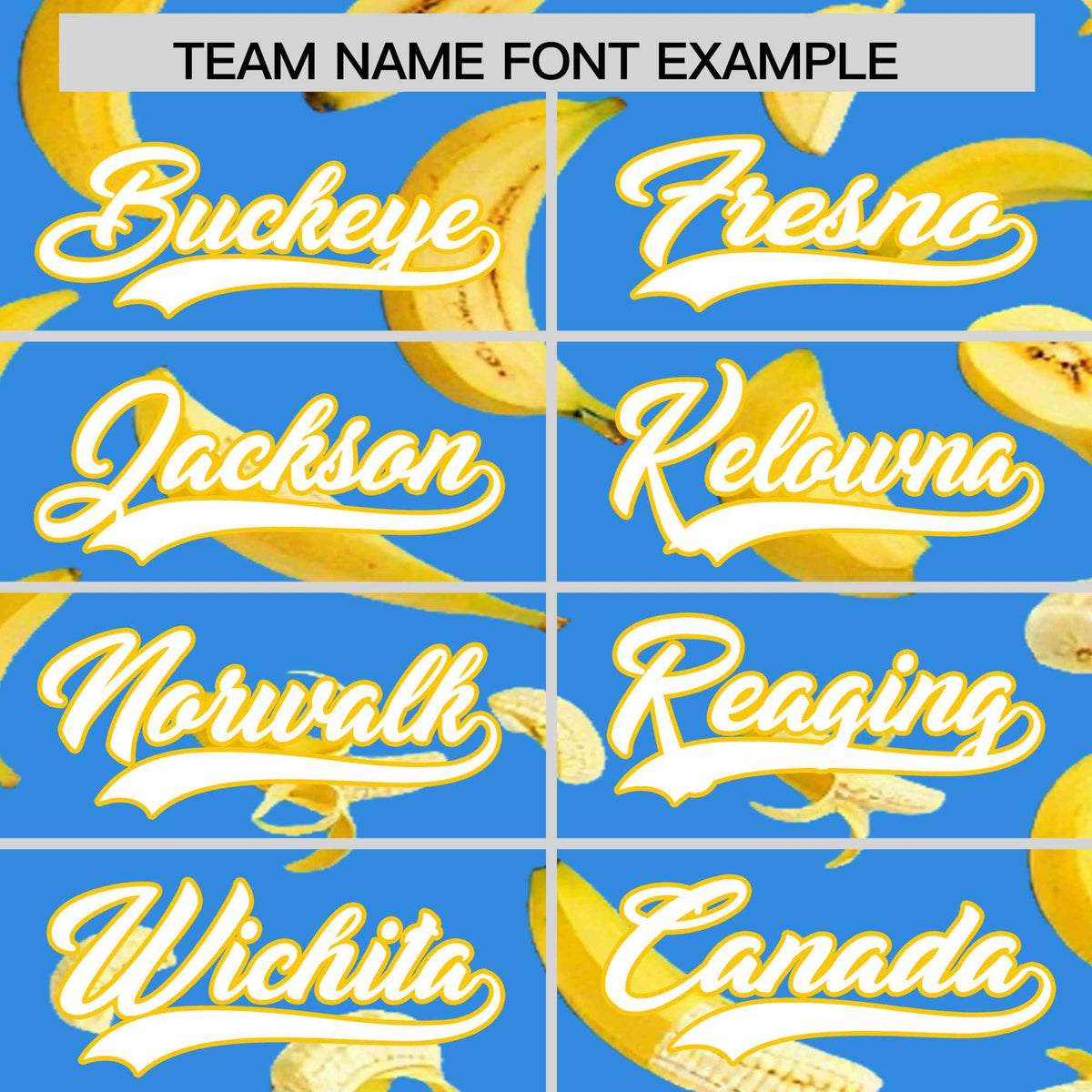 Custom Light Blue Banana Graffiti Pattern Fashion Authentic Baseball Jersey | Graffiti Pattern | Embroidery&amp;Dye-sublimation printing | KXKSHOP