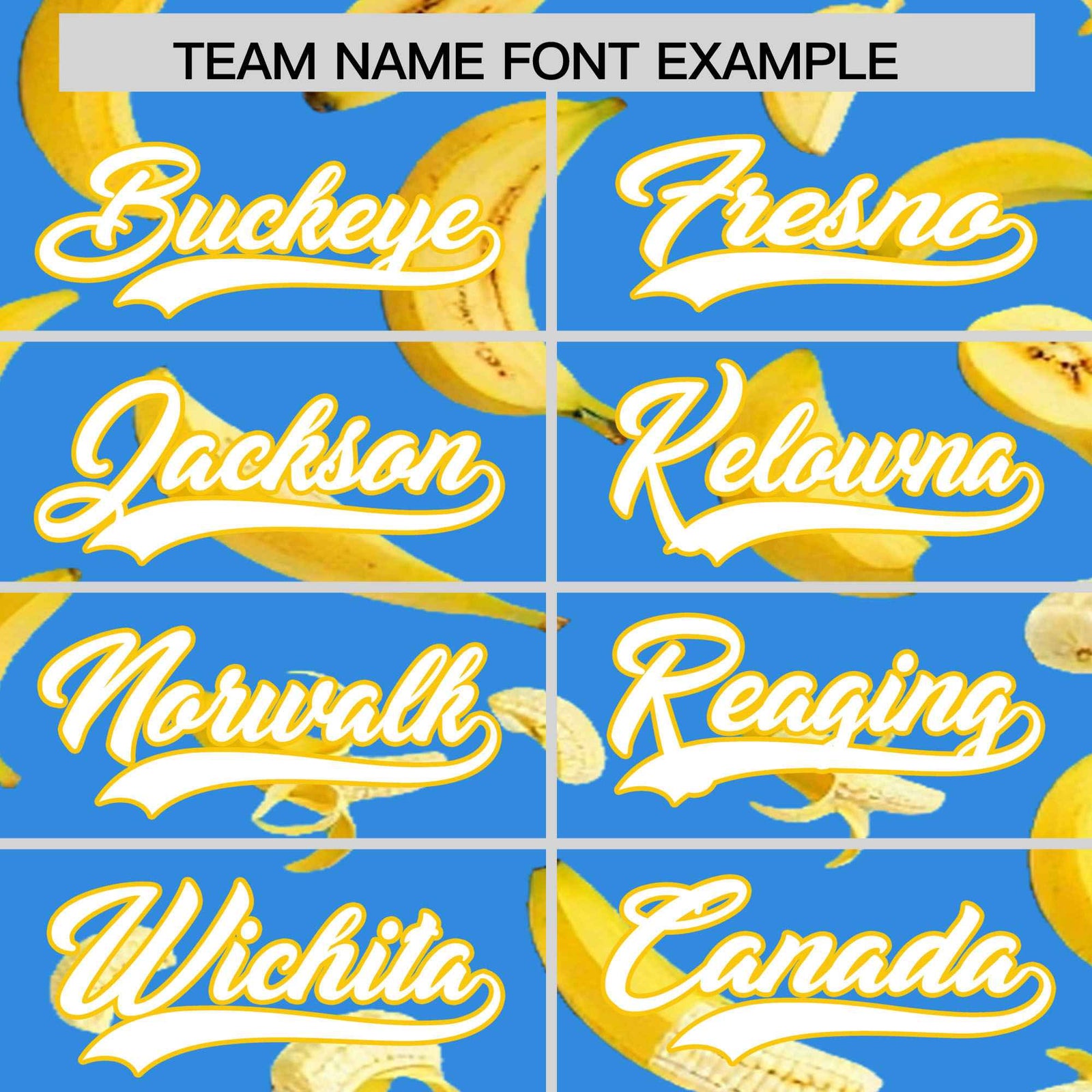 Custom Light Blue Banana Graffiti Pattern Fashion Authentic Baseball Jersey | Graffiti Pattern | Embroidery&Dye-sublimation printing | KXKSHOP