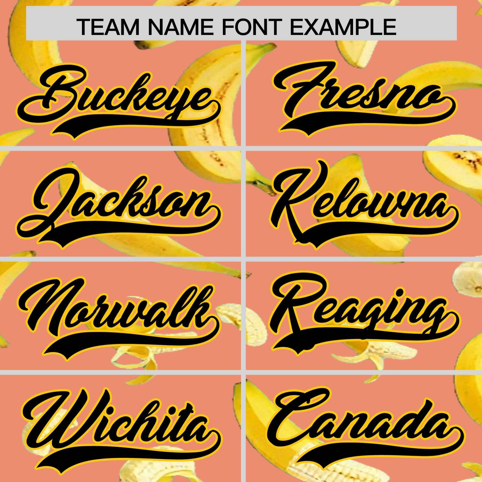 Custom Light Orange Banana Graffiti Pattern Fashion Authentic Baseball Jersey | Graffiti Pattern | Embroidery&Dye-sublimation printing | KXKSHOP