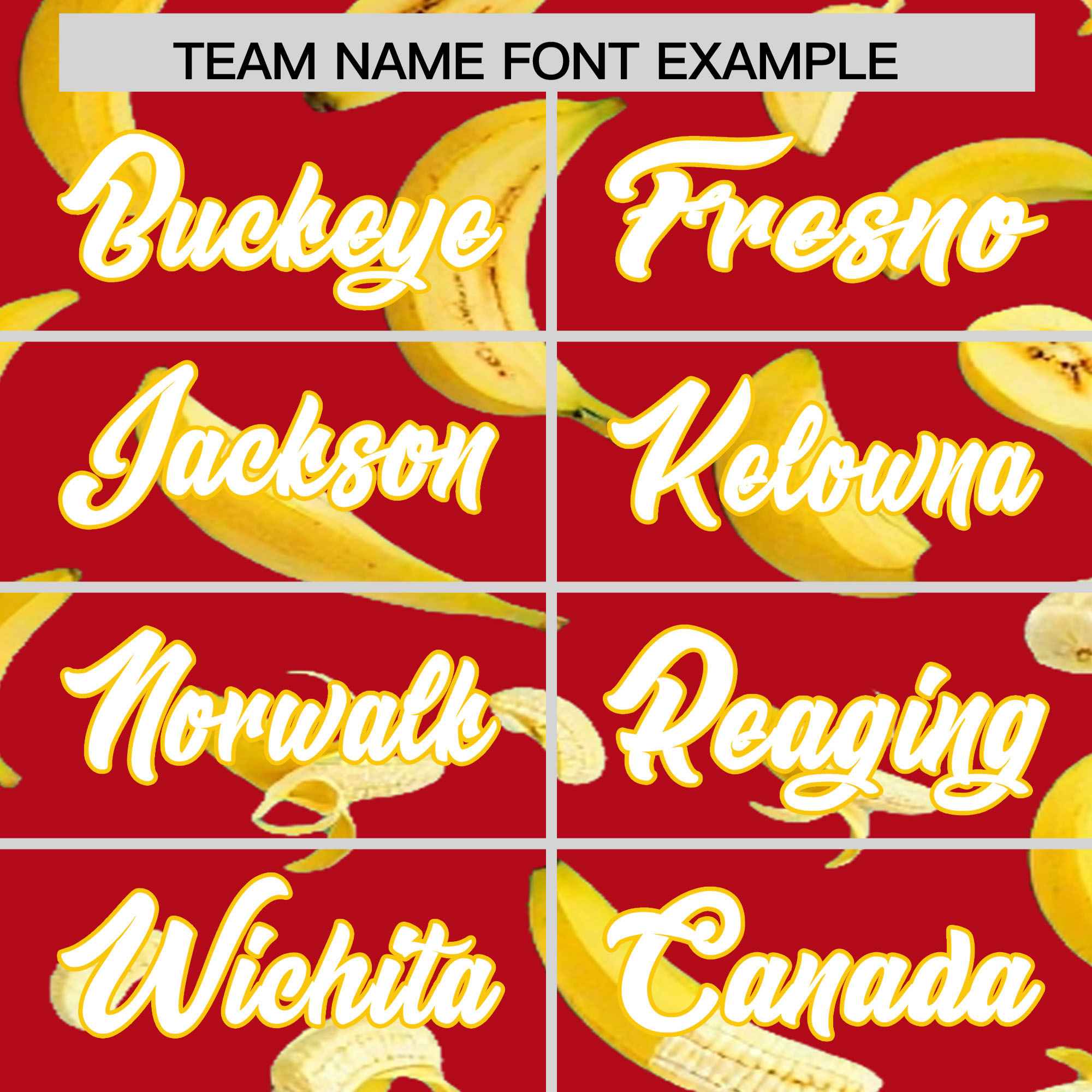 Custom Red Banana Graffiti Pattern Fashion Authentic Baseball Jersey | Graffiti Pattern | Embroidery&Dye-sublimation printing | KXKSHOP