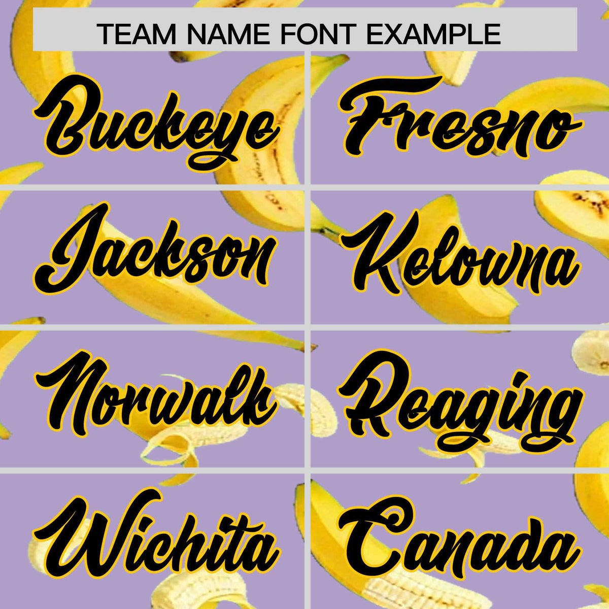 Custom Light Purple Banana Graffiti Pattern Fashion Authentic Baseball Jersey | Graffiti Pattern | Embroidery&amp;Dye-sublimation printing | KXKSHOP