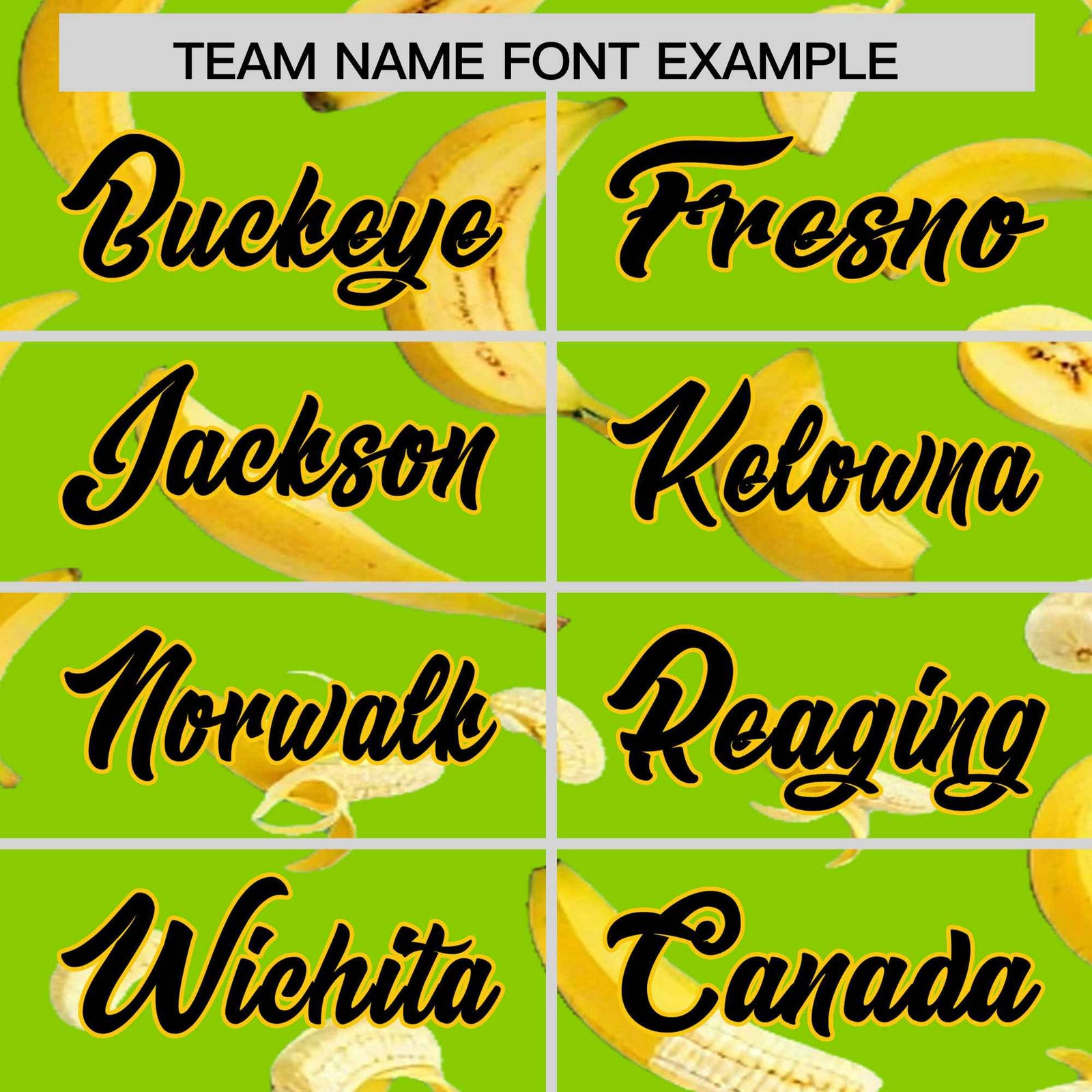 Custom Neon Green Banana Graffiti Pattern Fashion Authentic Baseball Jersey | Graffiti Pattern | Embroidery&Dye-sublimation printing | KXKSHOP