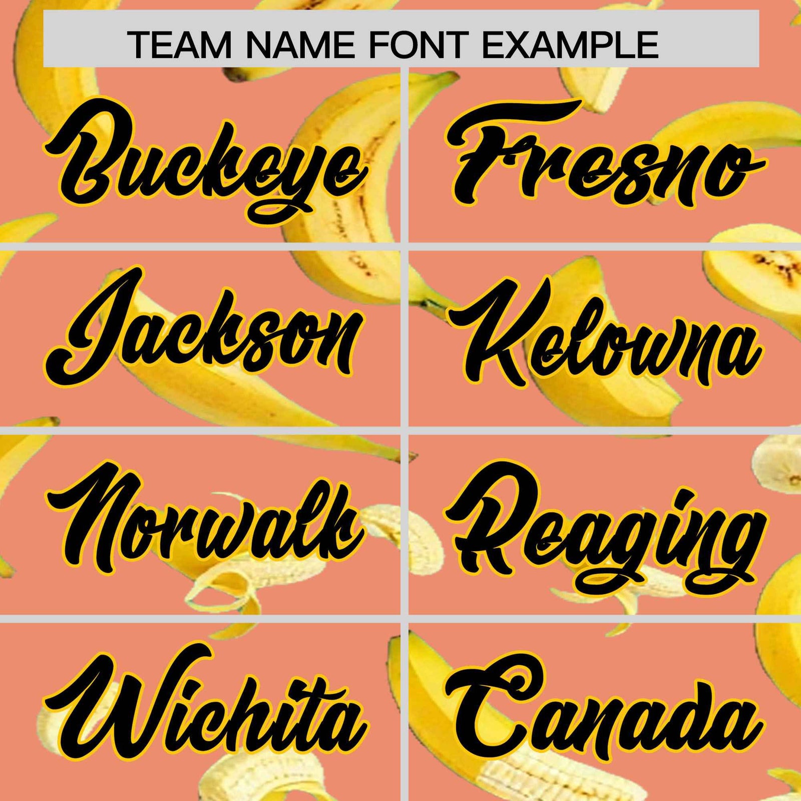 Custom Light Orange Banana Graffiti Pattern Fashion Authentic Baseball Jersey | Graffiti Pattern | Embroidery&Dye-sublimation printing | KXKSHOP