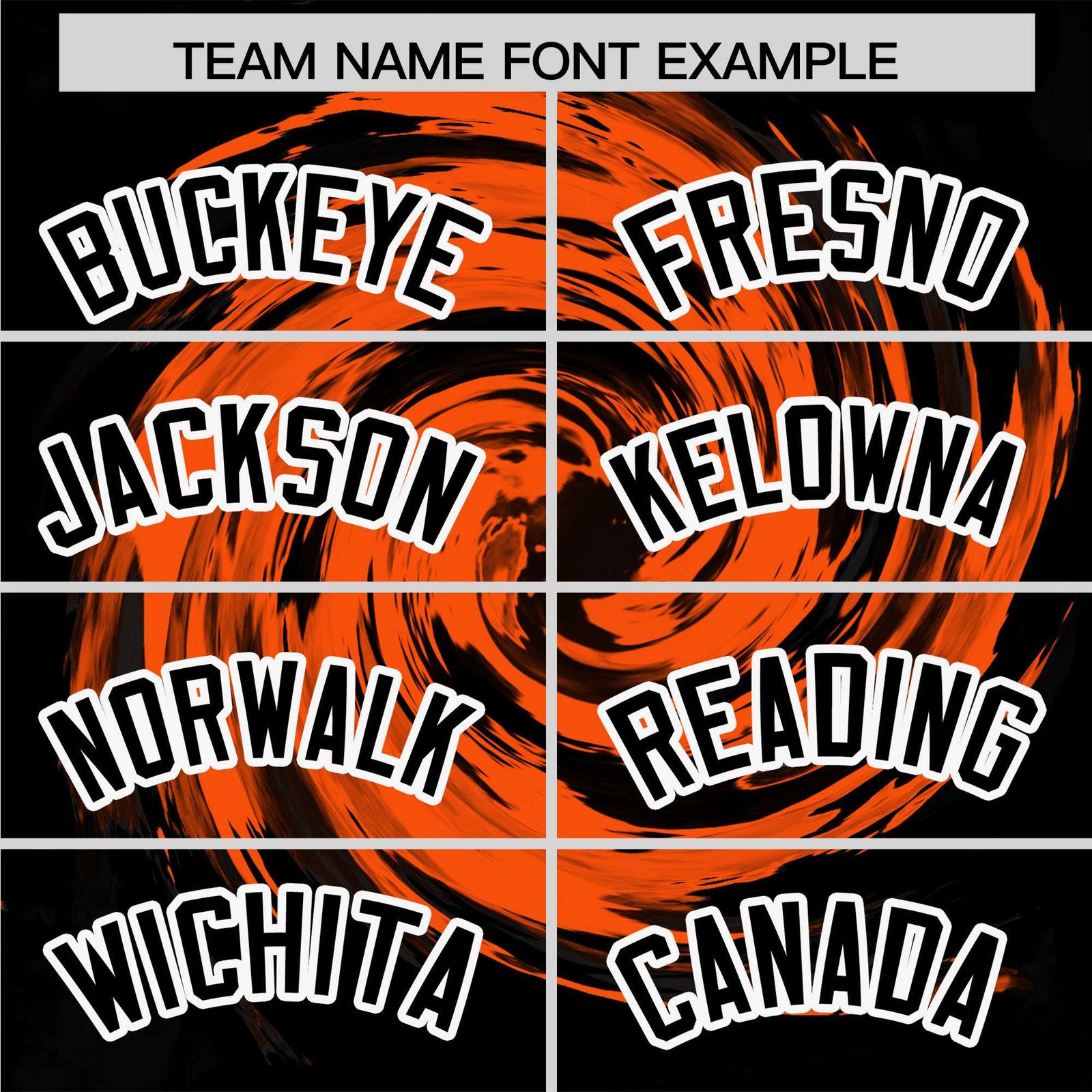 Custom Orange Black Swirl Graffiti Pattern Authentic Baseball Jersey