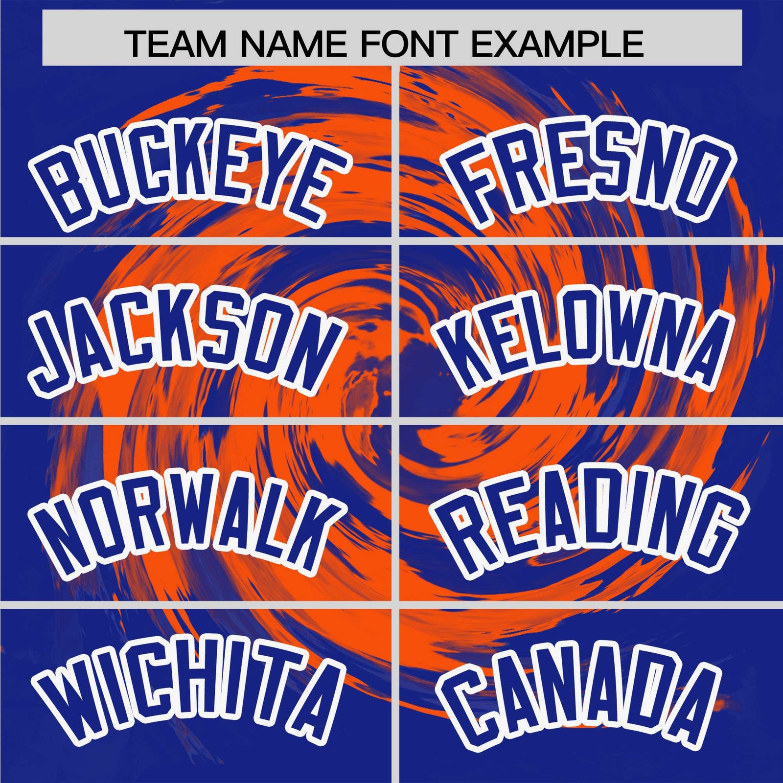 Custom Orange Royal Swirl Graffiti Pattern Authentic Baseball Jersey