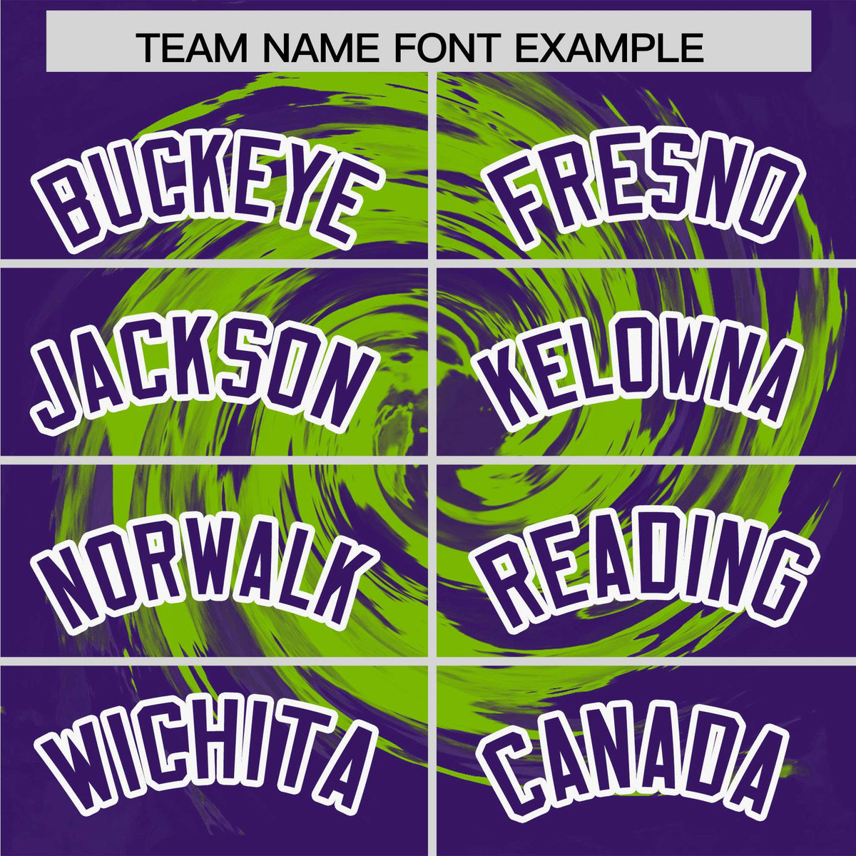 Custom Neon Green Purple Swirl Graffiti Pattern Authentic Baseball Jersey