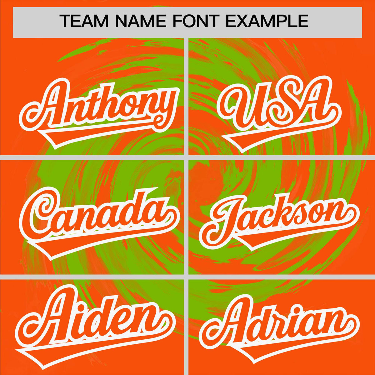 Custom Neon Green Orange Swirl Graffiti Pattern Authentic Baseball Jersey