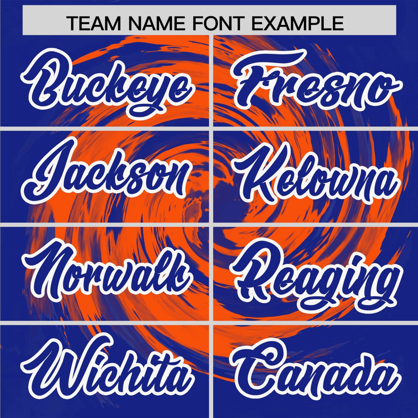 Custom Orange Royal Swirl Graffiti Pattern Authentic Baseball Jersey