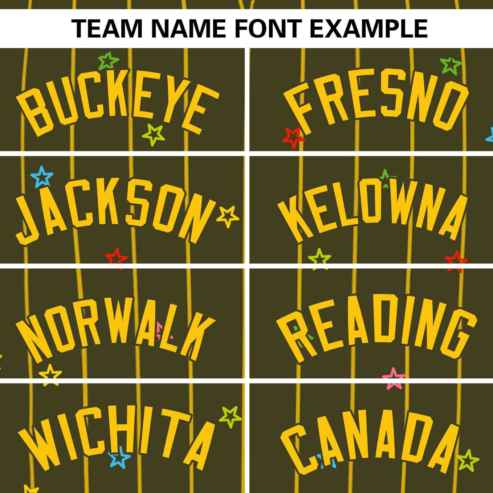 Custom Olive Gold Stripe Fashion Personalized Star Pattern Authentic Baseball Jersey