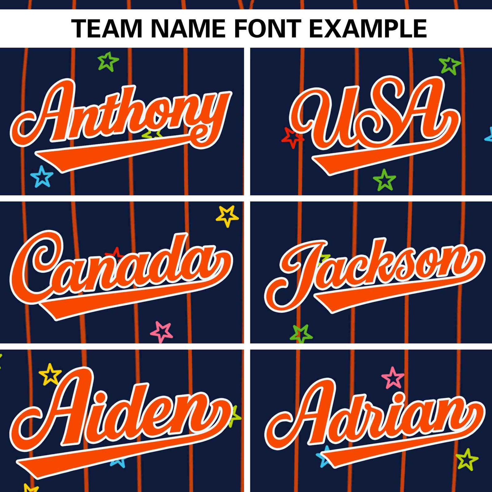 Custom Navy Orange Stripe Fashion Personalized Star Pattern Authentic Baseball Jersey