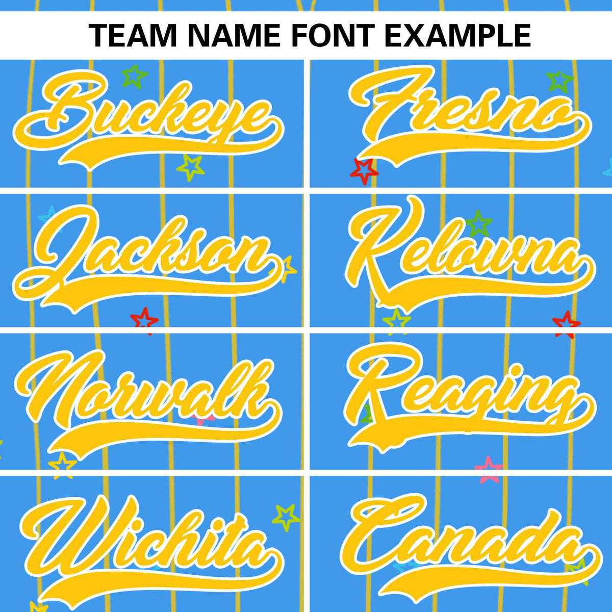 Custom Powder Blue Gold Stripe Fashion Personalized Star Pattern Authentic Baseball Jersey