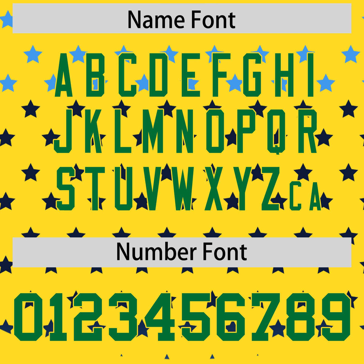 Custom Gold Kelly Green-White Raglan Sleeve Personalized Star Print Authentic Baseball Jersey