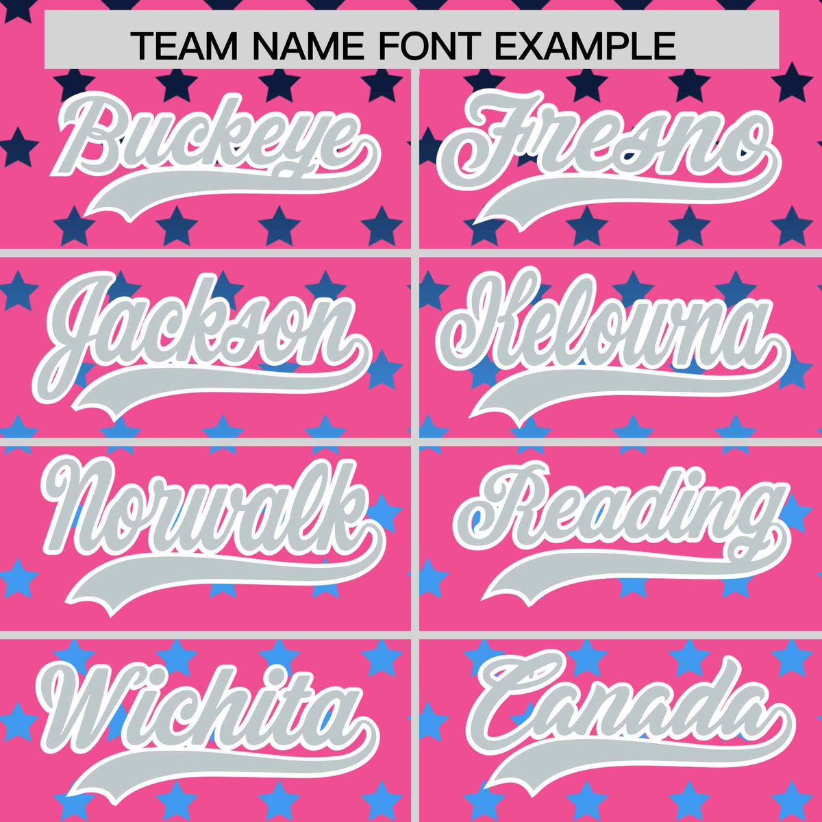 Custom Pink Silver-White Raglan Sleeve Personalized Star Print Authentic Baseball Jersey