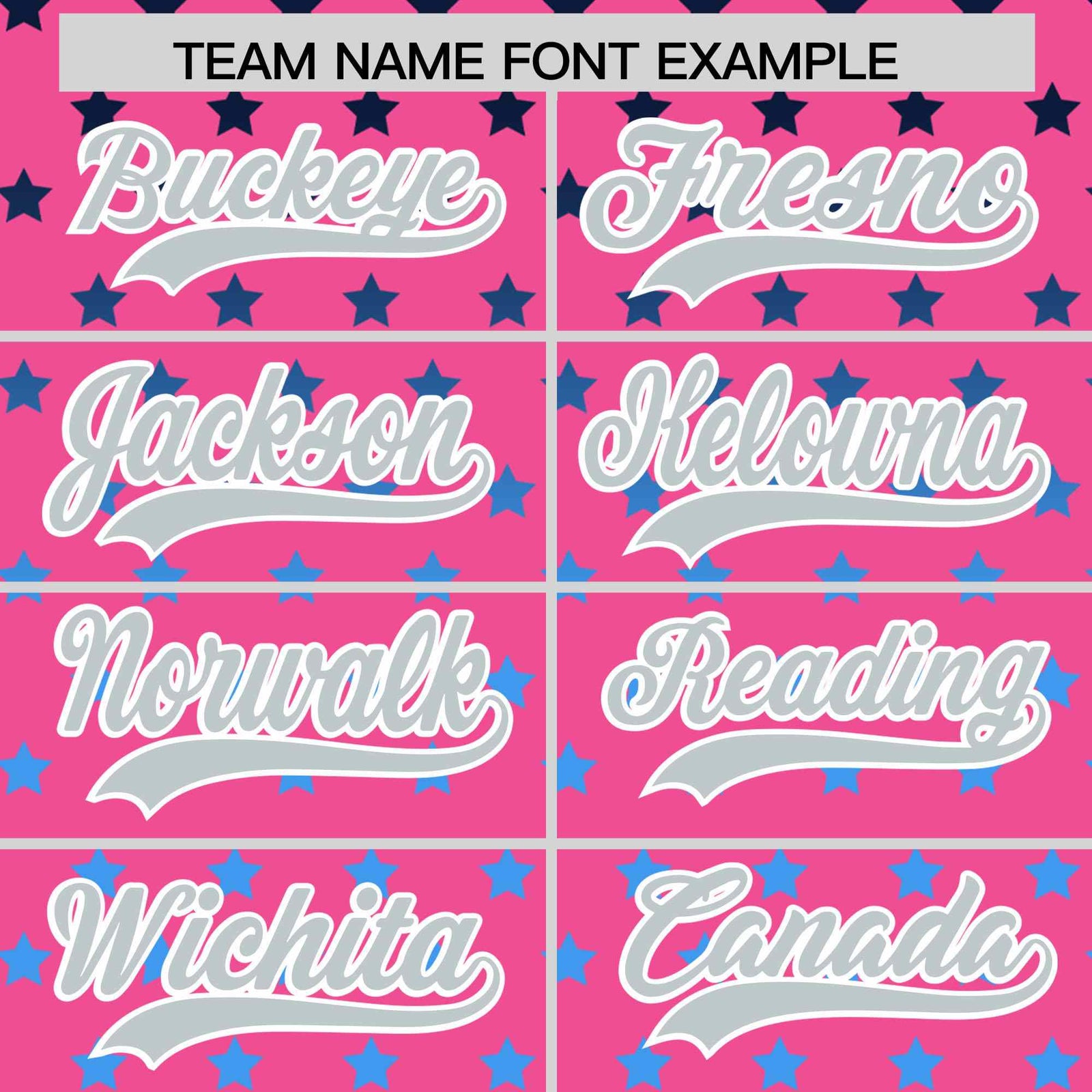 Custom Pink Silver-White Raglan Sleeve Personalized Star Print Authentic Baseball Jersey