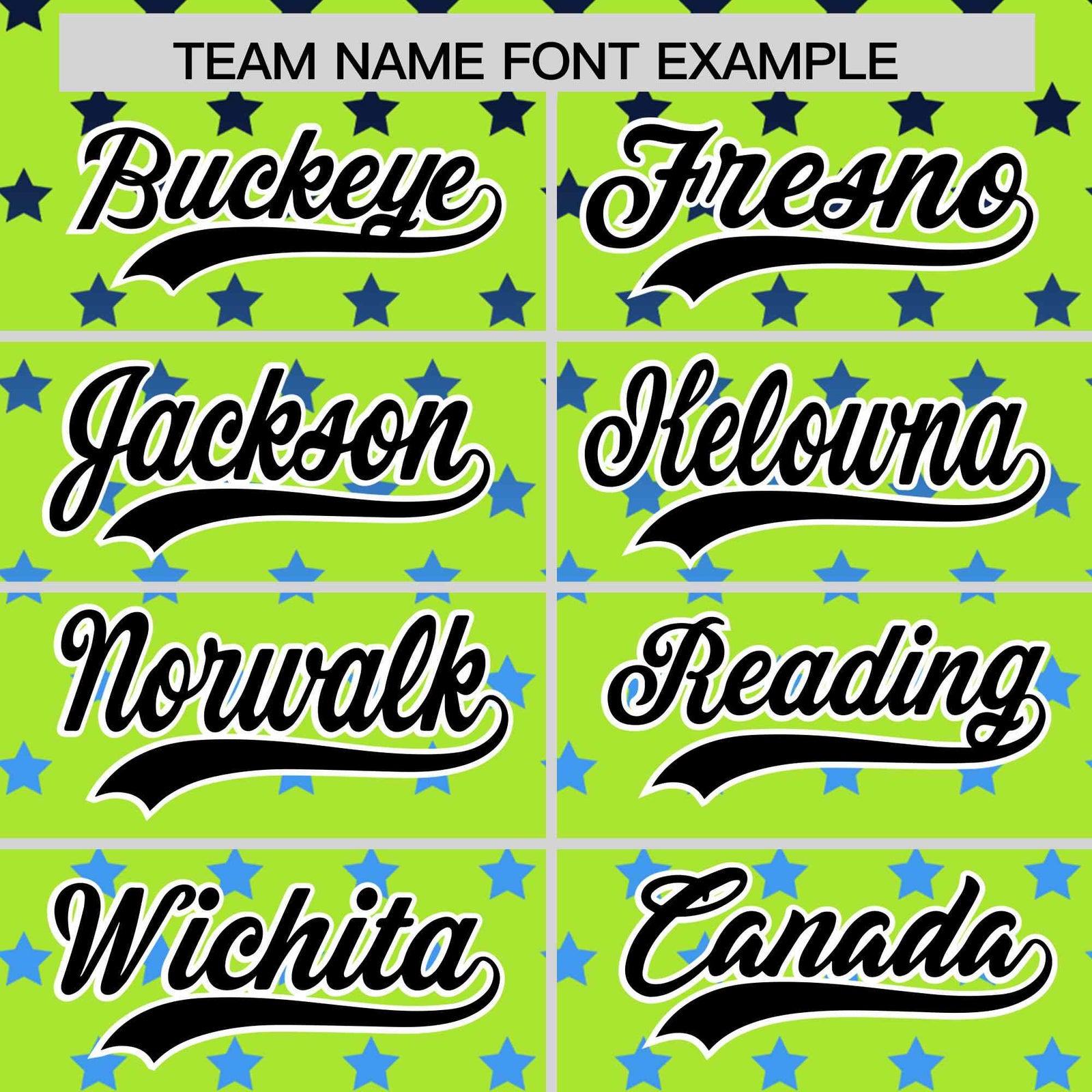 Custom Neon Green Black-White Raglan Sleeve Personalized Star Print Authentic Baseball Jersey