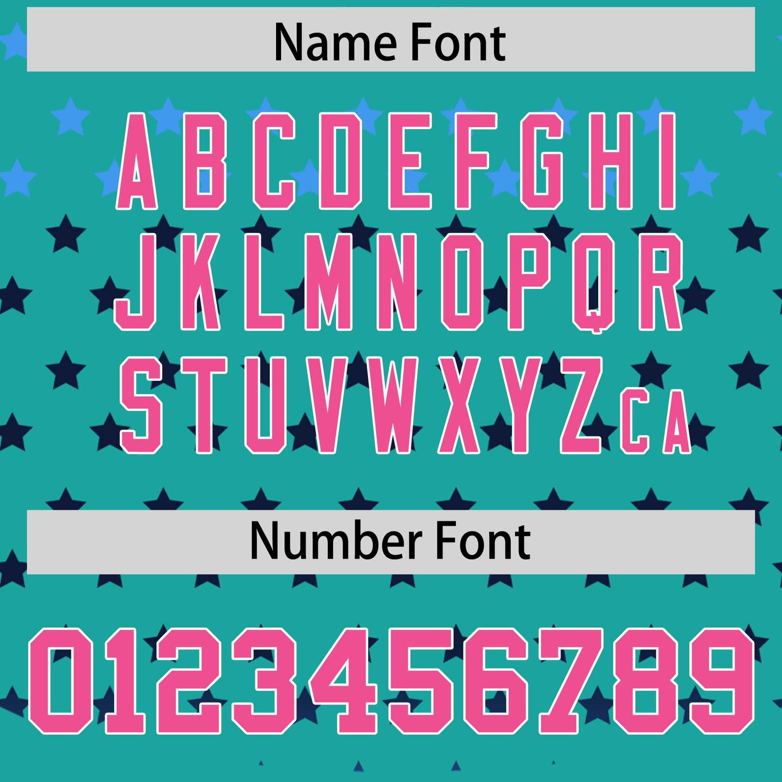 Custom Aqua Pink-White Raglan Sleeve Personalized Star Print Authentic Baseball Jersey