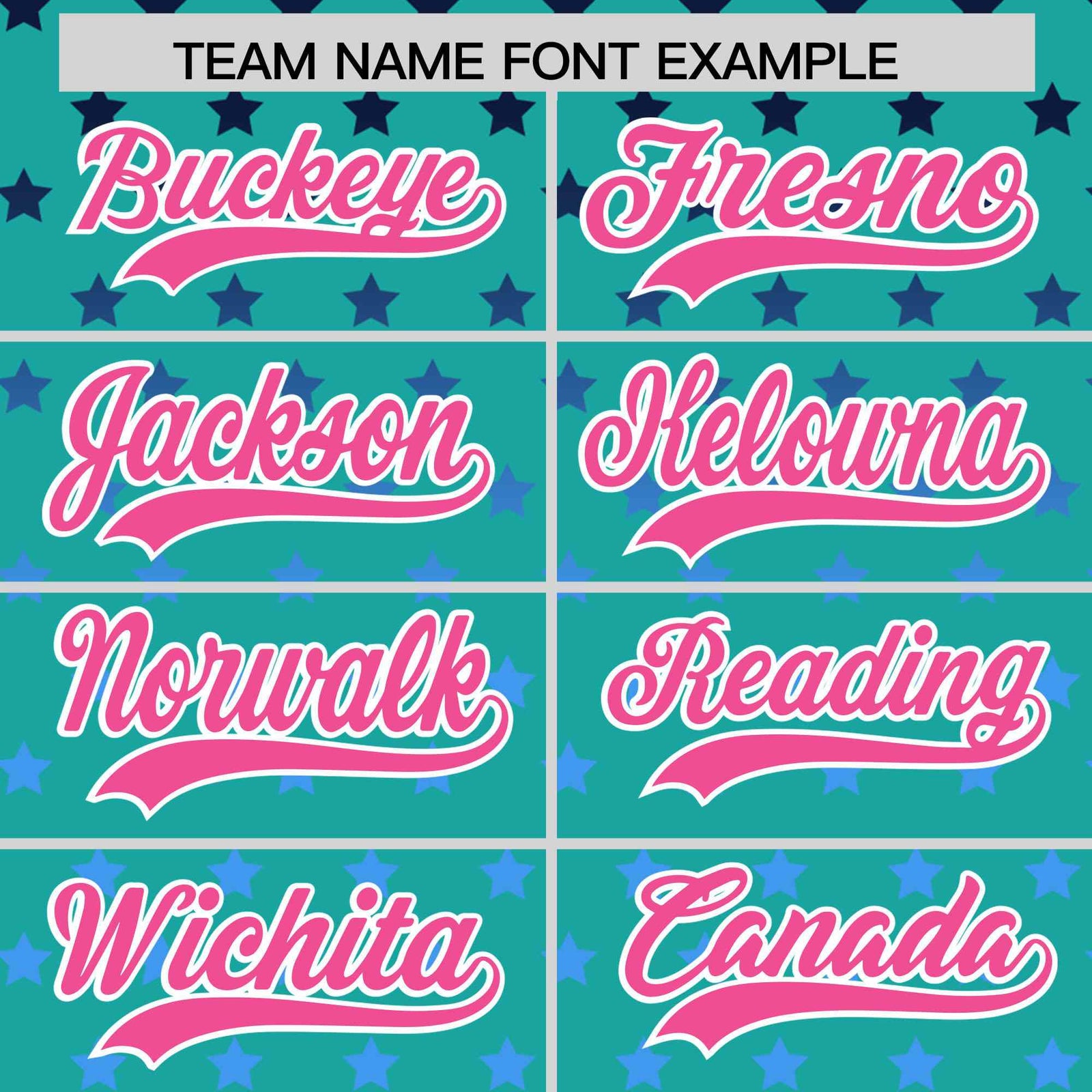 Custom Aqua Pink-White Raglan Sleeve Personalized Star Print Authentic Baseball Jersey