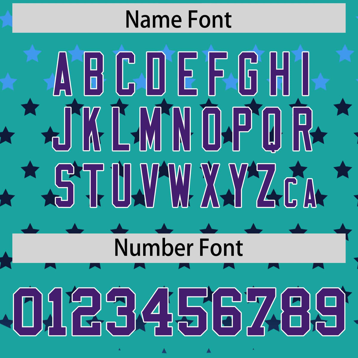 Custom Aqua Purple-White Raglan Sleeve Personalized Star Print Authentic Baseball Jersey