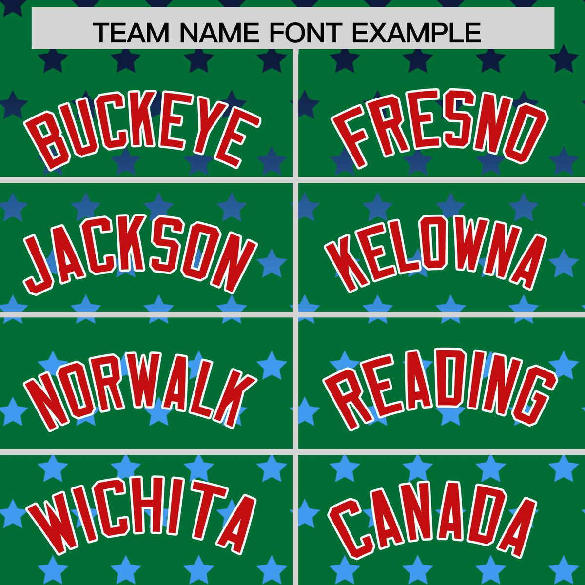 Custom Kelly Green Red-White Raglan Sleeve Personalized Star Print Authentic Baseball Jersey