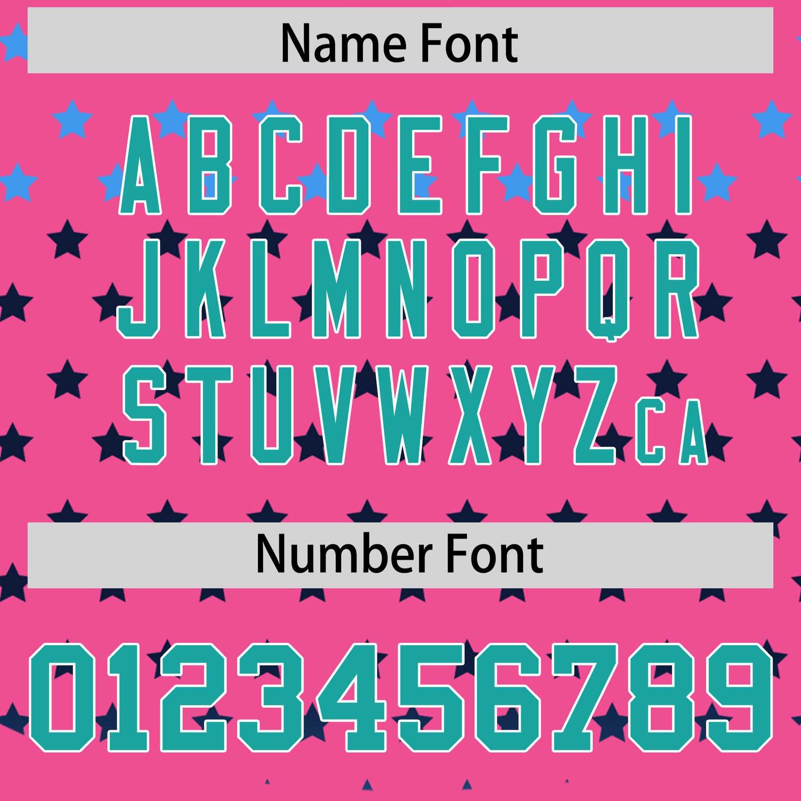 Custom Pink Aqua-White Raglan Sleeve Personalized Star Print Authentic Baseball Jersey