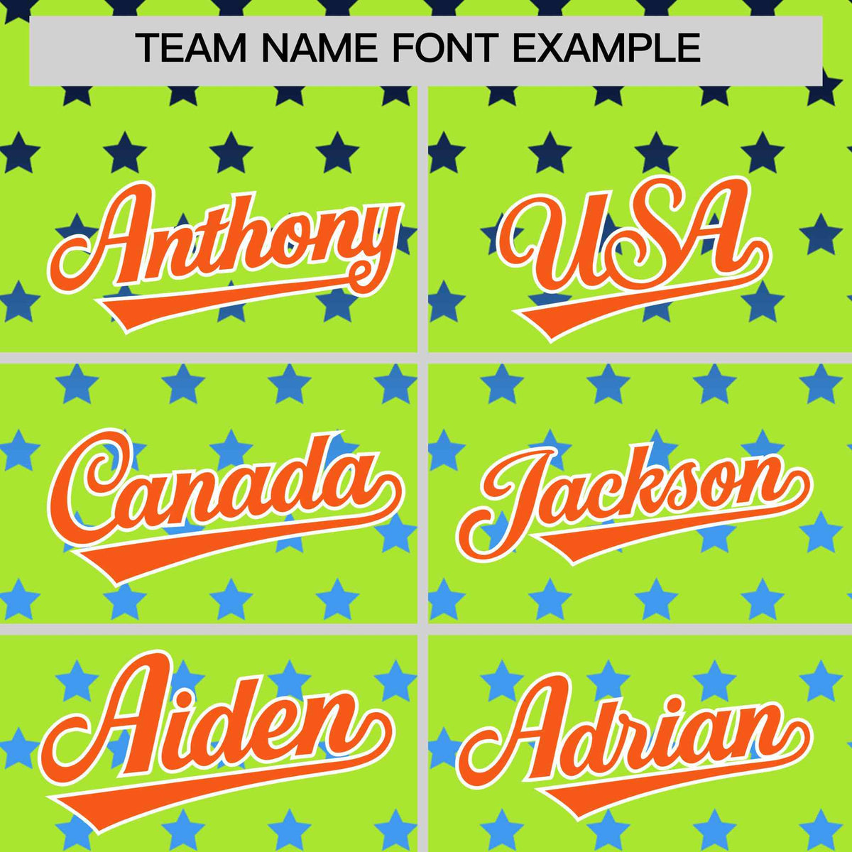 Custom Neon Green Orange-White Raglan Sleeve Personalized Star Print Authentic Baseball Jersey