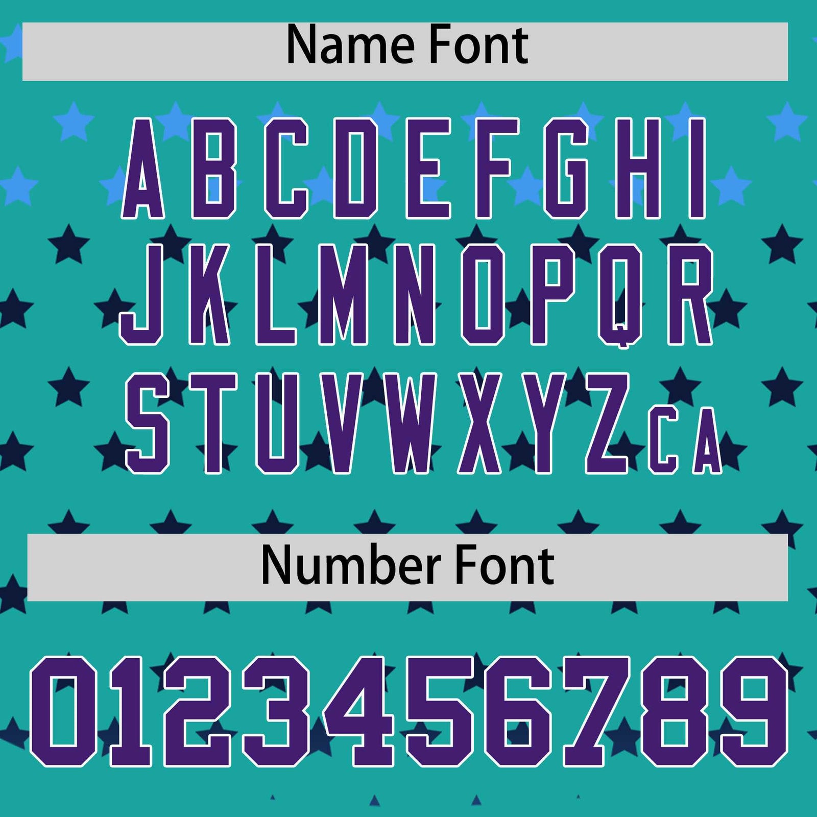 Custom Aqua Purple-White Raglan Sleeve Personalized Star Print Authentic Baseball Jersey