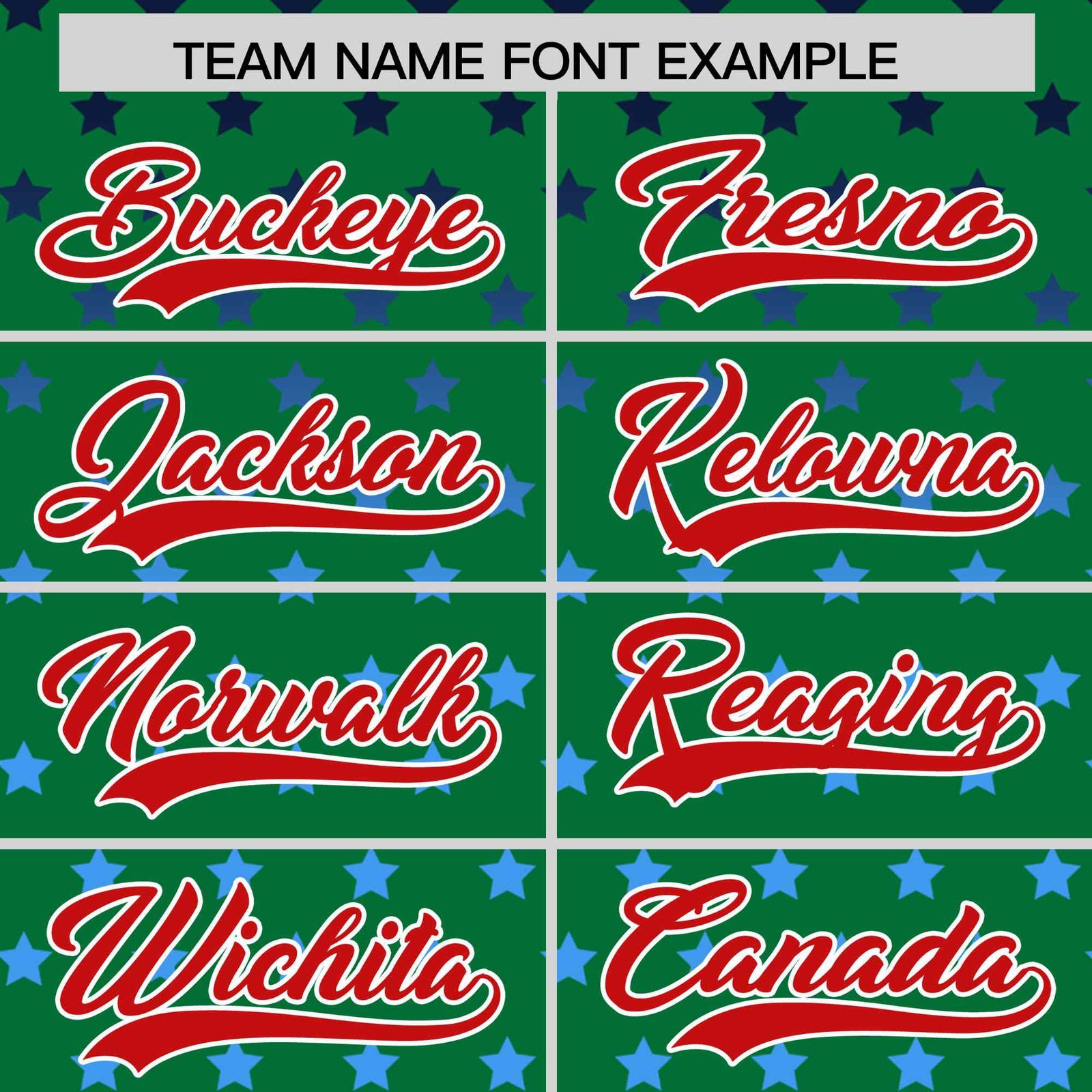 Custom Kelly Green Red-White Raglan Sleeve Personalized Star Print Authentic Baseball Jersey