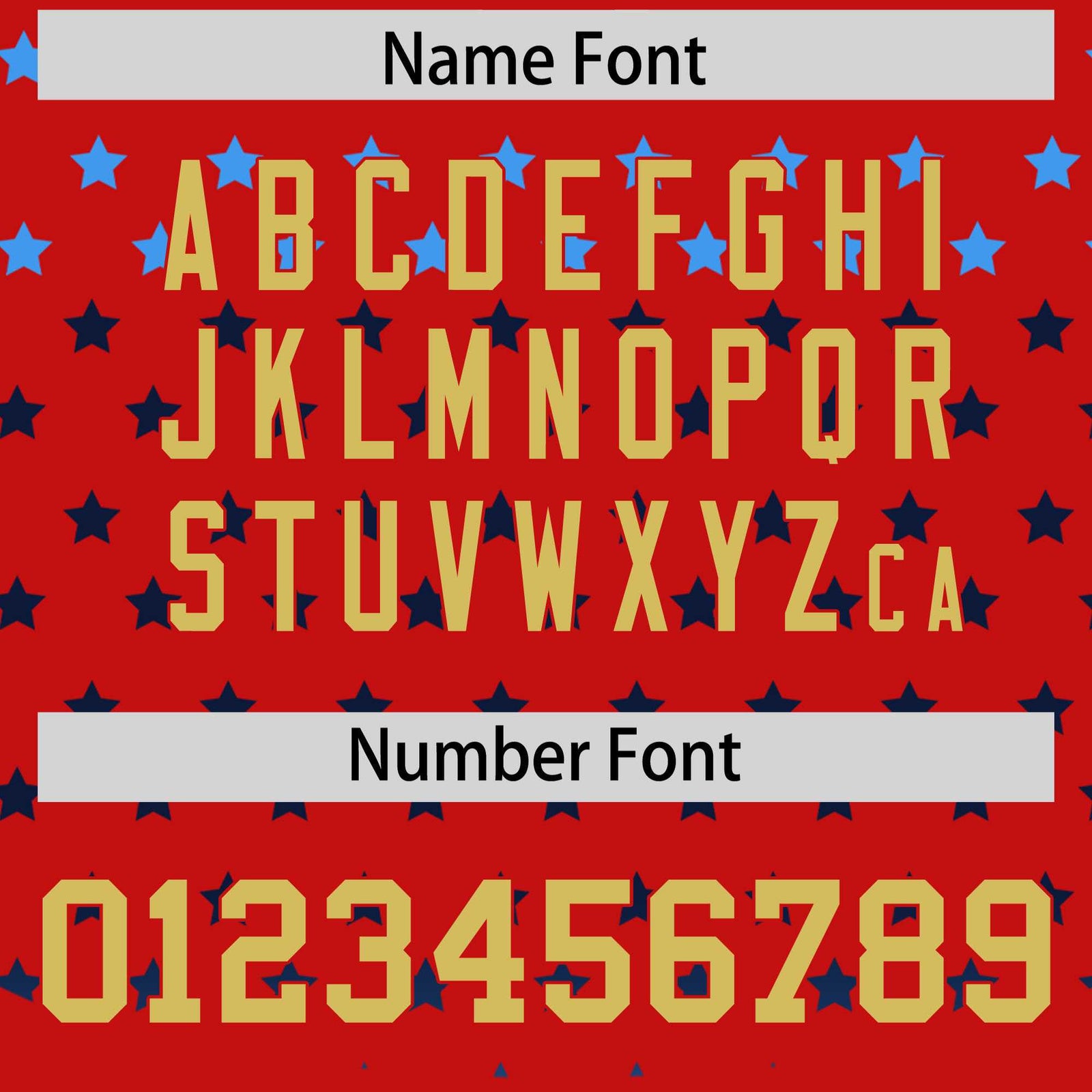 Custom Red Old Gold-White Raglan Sleeve Personalized Star Print Authentic Baseball Jersey