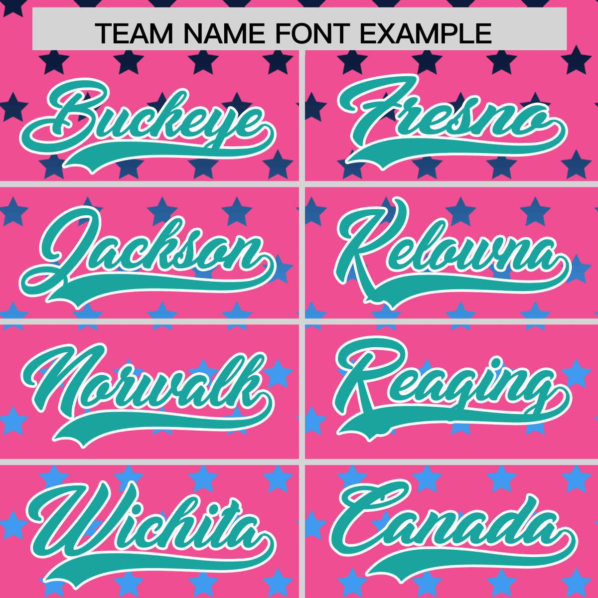 Custom Pink Aqua-White Raglan Sleeve Personalized Star Print Authentic Baseball Jersey