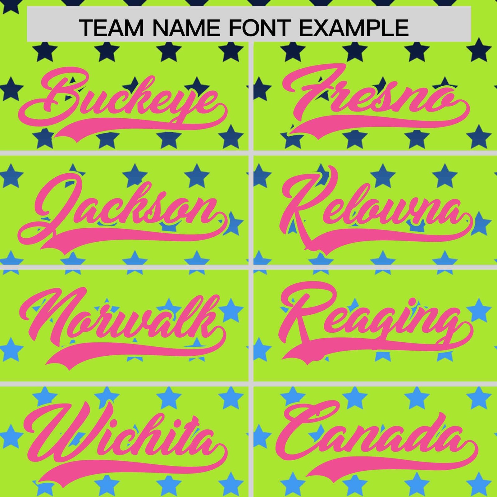 Custom Neon Green Pink-White Raglan Sleeve Personalized Star Print Authentic Baseball Jersey