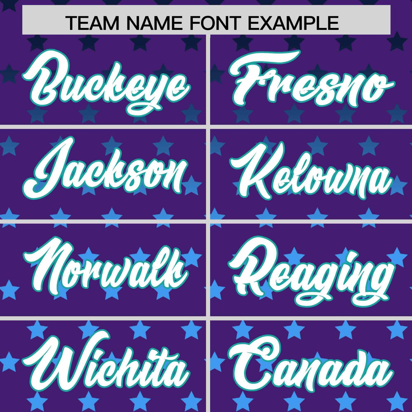 Custom Purple Aqua-White Raglan Sleeve Personalized Star Print Authentic Baseball Jersey