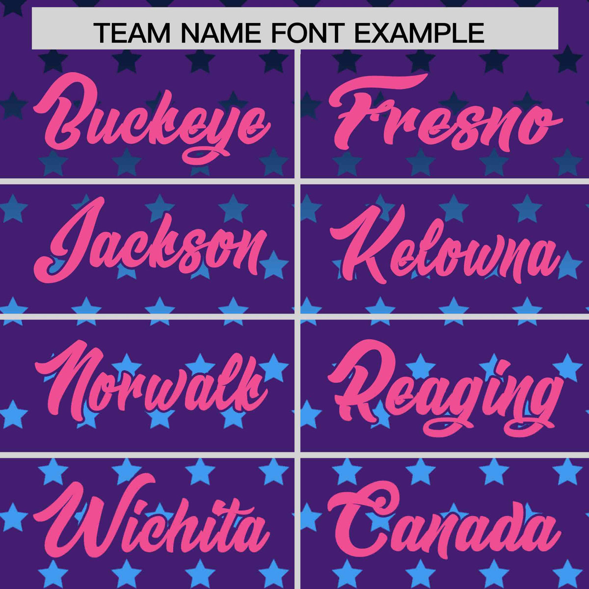 Custom Purple Pink-White Raglan Sleeve Personalized Star Print Authentic Baseball Jersey