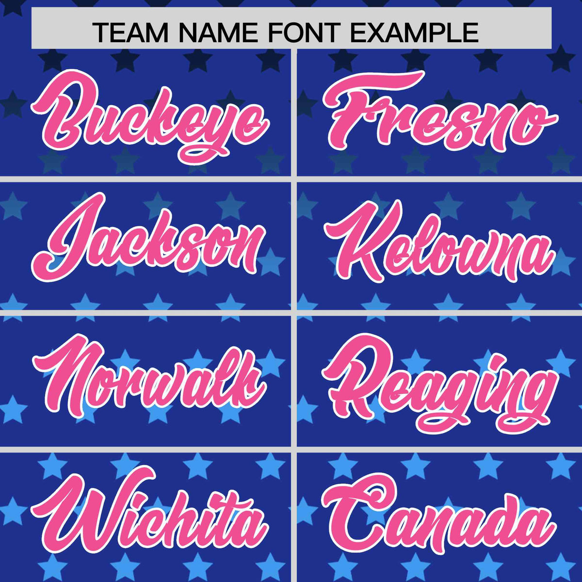 Custom Royal Pink-White Raglan Sleeve Personalized Star Print Authentic Baseball Jersey