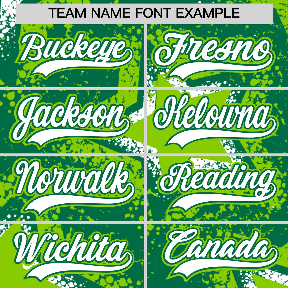 Custom Kelly Green Neon Green White Star Graffiti Team Baseball Jerseys With Custom Names, Numbers & Logos Stretch Fabric Baseball Jersey| KXKSHOP