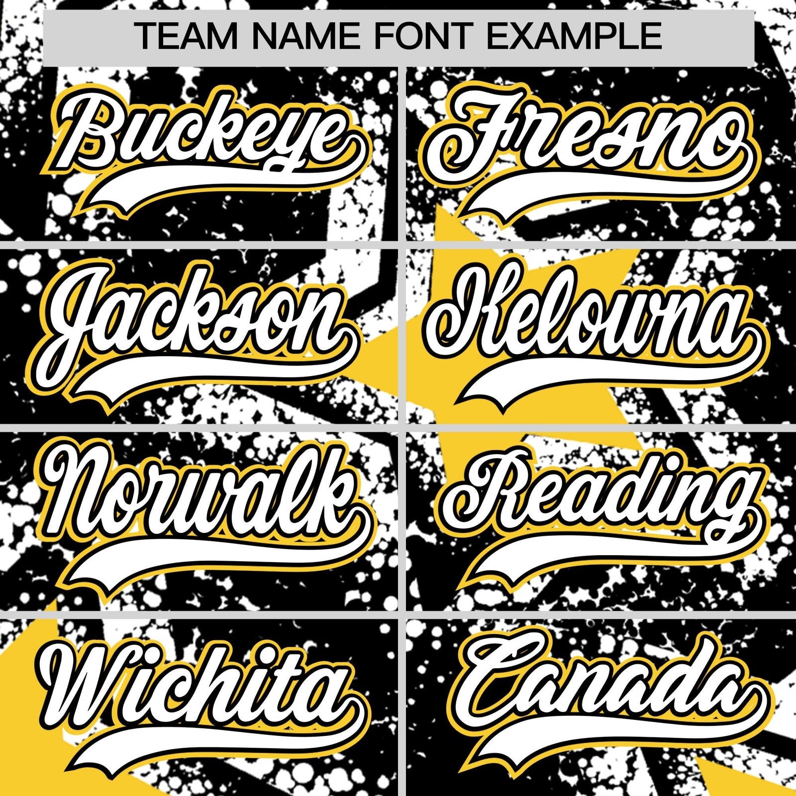 Custom Black Gold White Star Graffiti Team Baseball Jerseys With Custom Names, Numbers & Logos Lightweight Baseball Jersey| KXKSHOP