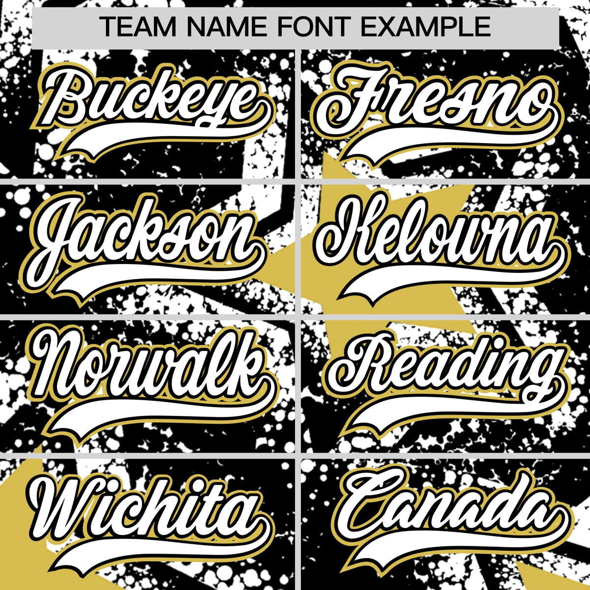 Custom Black White Old Gold Star Graffiti Team Baseball Jerseys With Custom Names, Numbers & Logos Lightweight Baseball Jersey| KXKSHOP